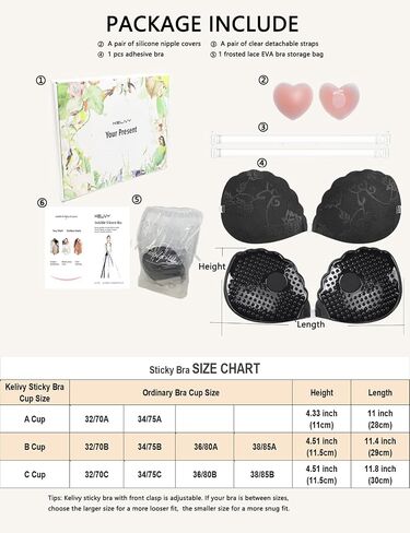Adhesive Bra Push up Strapless Sticky Invisible Upgrade Lace Bras for Women Dress Backless with Detachable Strap Nipple Cover in Saudi Arabia