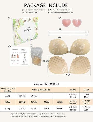 Adhesive Bra Push up Strapless Sticky Invisible Upgrade Lace Bras for Women Dress Backless with Detachable Strap Nipple Cover in Saudi Arabia