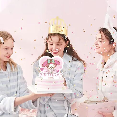 For My Cartoon Theme Birthday For Melody Party Set - Banner, Cake Topper, Stickers, Cupcake Toppers, and Balloons - Ideal Supplies for Unforgettable Kids' Celebration in Saudi Arabia