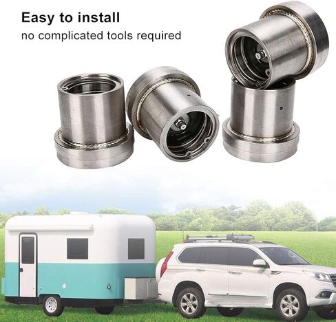 Qiilu 4pcs 2.441in Stainless Steel Trailer Bearing with Protective Buddy Bra Accessory in Saudi Arabia