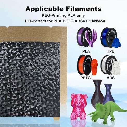 IdeaFormer Double Sided Textured PEO PET Build Plate, Flexible Diamond PEO+Carbon Fiber PET Spring Steel Sheet 235x235mm for Creality K1/K1C/Ender-3 S1/S1 Pro/V3 KE/V3 SE/Ender 5 S1 in Kuwait