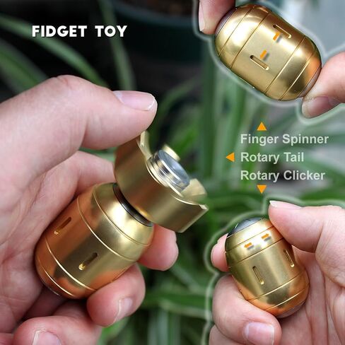 ألعاب القنبلة الذرية، لعبة فيدجيت سبينر المعدنية، لعبة مكتب تنفيذي 3 في 1، أداة النقر EDC، ديكور منزلي منحوت للمكتب، تخفيف التوتر، هدايا للأطفال المراهقين والبالغين (النحاس) in Kuwait