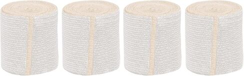 Premium Elastic Bandage Wrap (4" Wide, 2 Pack) - Made of USA Grown Cotton - Hook & Loop Fastener at One End - GT Latex Free Hypoallergenic Compression Roll for Sprains & Injuries in Saudi Arabia