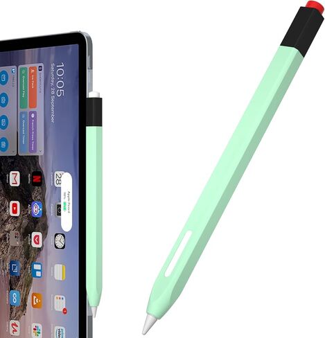 AZF Pencil Case Compatible with Apple Pencil 2nd Generation Case, Two Color Pen Cap Match, Silicone Comfort, Compatible with Magnetic Charging and Double Click. (Mint) in Saudi Arabia