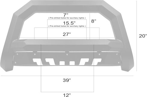 Armordillo 8717240 MS Series شريط الثور الشبكي المصنوع من الألومنيوم - أسود غير لامع يناسب 2015-2022 Chevy Colorado/GMC Canyon in Kuwait