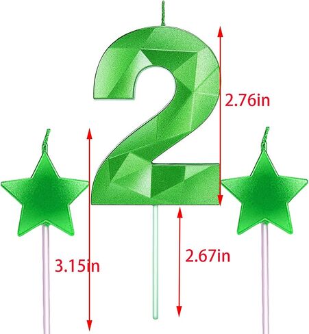 شموع عيد الميلاد الثالث وشموع قلب النجمة مقاس 2.76 بوصة لتزيين كعك عيد الميلاد والاحتفال بالذكرى السنوية للزفاف رقم 3 30 13 31 32 33 34 35 36 37 38 39 (أحمر، 3) in Kuwait