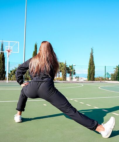 Sauna Suit for Women Sweatpants Weight Loss Sweatshirts Pant 2 Piece Set Gym Workout Sets Sweat Suits Plus Size in Saudi Arabia