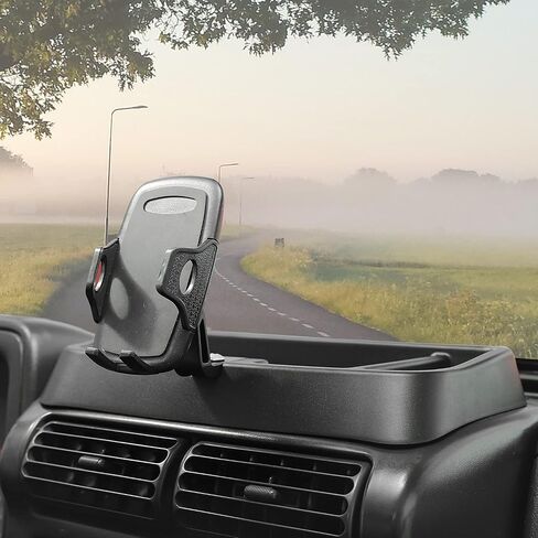 حامل هاتف Hoolcar حامل راديو متعدد الوظائف للهاتف الخلوي ووكي توكي لملحقات 1997-2006 Jeep Wrangler TJ، أسود in Saudi Arabia