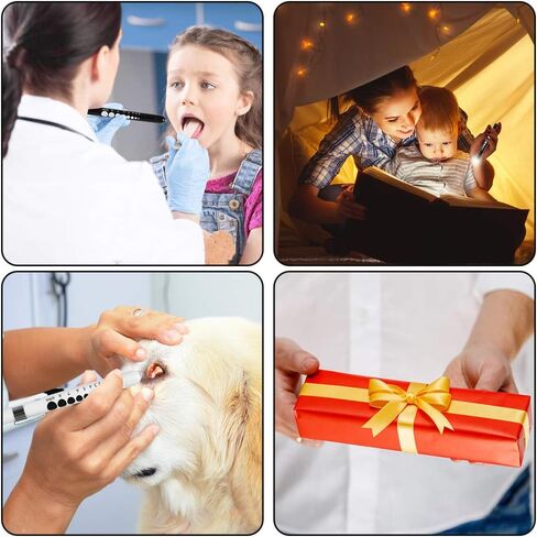 Aokin Pen Light with Pupil Gauge, Reusable LED Penlight Medical for Doctor Nurse Diagnostic etc, White Light, Black and Silver in Saudi Arabia