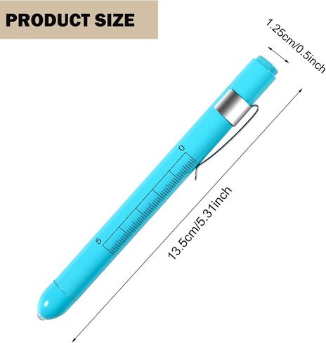 4 عبوات من مصابيح القلم، مصابيح LED قابلة لإعادة الاستخدام مع مقياس للتلميذ ومسطرة، شعلة بيضاء للممرضات والأطباء والطلاب (أخضر مخضر + وردي شاحب + ذهبي وردي + فضي) in Kuwait