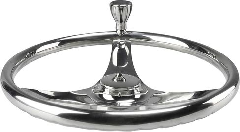 NovelBee 3 Spoke Stainless Steel Boat Steering Wheel 13-1/2" with Control Knob and Cap in Saudi Arabia