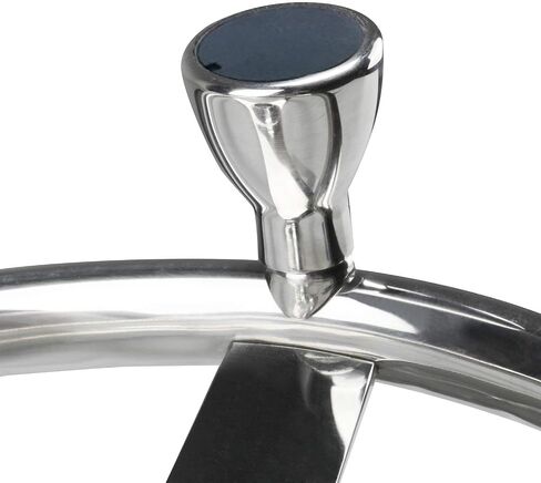NovelBee 3 Spoke Stainless Steel Boat Steering Wheel 13-1/2" with Control Knob and Cap in Saudi Arabia
