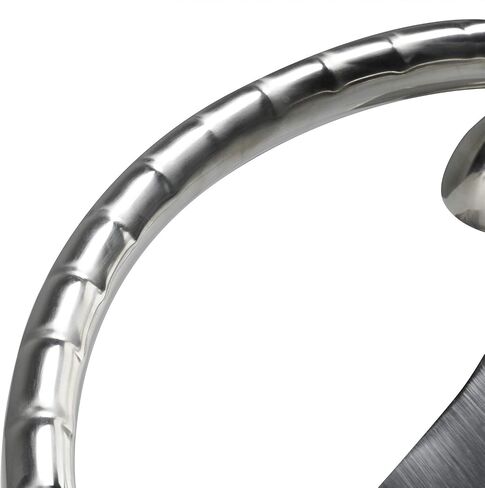 NovelBee 3 Spoke Stainless Steel Boat Steering Wheel 13-1/2" with Control Knob and Cap in Saudi Arabia