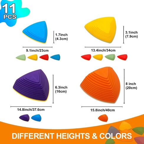 Balance Stepping Stones for Kids Obstacle Courses Indoor Outdoor Toddlers Sensory Play Equipment Toys Improve Balance Coordination & Strength Non-Slip Edges Unique Gift for Boys & Girls Age 3+ in Saudi Arabia