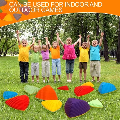 Balance Stepping Stones for Kids Obstacle Courses Indoor Outdoor Toddlers Sensory Play Equipment Toys Improve Balance Coordination & Strength Non-Slip Edges Unique Gift for Boys & Girls Age 3+ in Saudi Arabia
