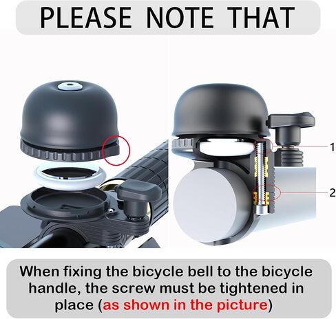 AirTag Bike Mount Hidden| Bike Bell for Apple Air Tag| Bicycle Loud Sound Brass Bells for Road Mountain Bike Handlebars Adults| Does Not Include Air Tag in Saudi Arabia