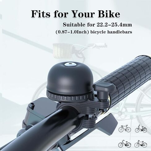 AirTag Bike Mount Hidden| Bike Bell for Apple Air Tag| Bicycle Loud Sound Brass Bells for Road Mountain Bike Handlebars Adults| Does Not Include Air Tag in Saudi Arabia