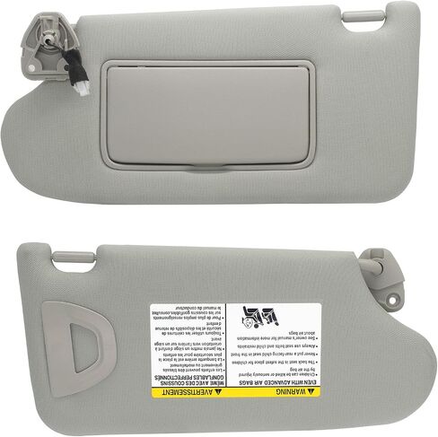 Driver Left & Passenger Right Side Sun Visor Replacement Compatible with Nissan Altima 2013 2014 2015 2016 2017 2018 with Light Switch 96401-3TA2A Color Beige in Kuwait