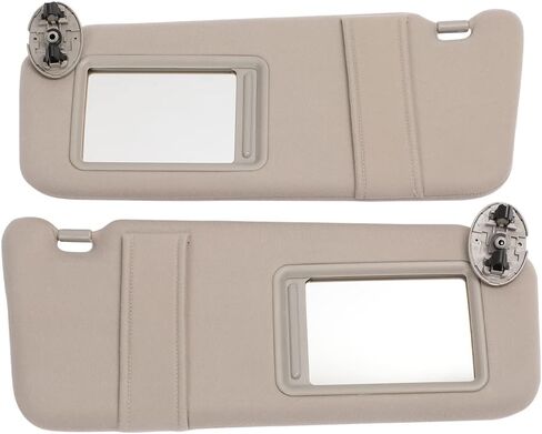 A Pair Gray Sun Visor Sunvisor Left and Right Compatible with 2007 2008 2009 2010 2011 07 08 09 10 11 Toyota Camry Without Sunroof and Light Replacement for 74320-06780-B0, 74310-06750-B0 in Saudi Arabia