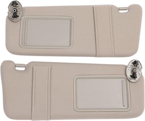 A Pair Gray Sun Visor Sunvisor Left and Right Compatible with 2007 2008 2009 2010 2011 07 08 09 10 11 Toyota Camry Without Sunroof and Light Replacement for 74320-06780-B0, 74310-06750-B0 in Saudi Arabia