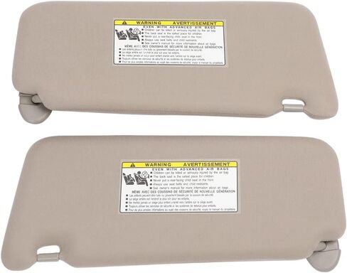 A Pair Gray Sun Visor Sunvisor Left and Right Compatible with 2007 2008 2009 2010 2011 07 08 09 10 11 Toyota Camry Without Sunroof and Light Replacement for 74320-06780-B0, 74310-06750-B0 in Saudi Arabia