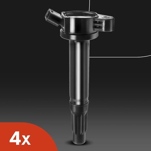 مجموعة A-Premium مكونة من 4 ملفات إشعال وشمعات إشعال إيريديوم متوافقة مع تويوتا كامري كورولا هايلاندر ماتريكس RAV4 سولارا وسيون tC xB ولكزس HS250h وبونتياك فيبي، 2.4 لتر in Kuwait