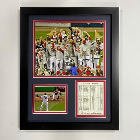 Legends Never Die 2011 St. Louis Cardinals Podium Framed Photo Collage, 11x14-Inch, (11020U) in Saudi Arabia