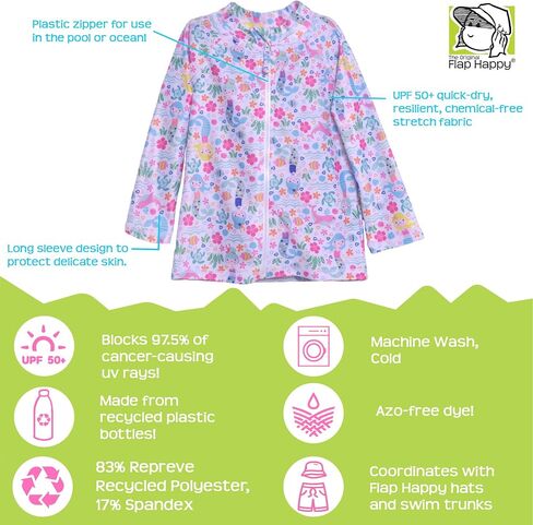 Girls' Zip-up Rash Guard in Saudi Arabia