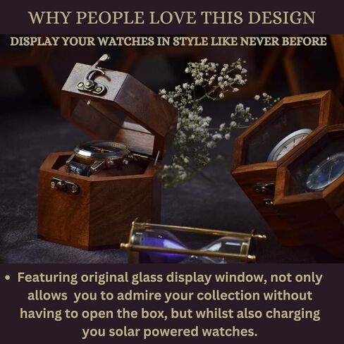 Extra Large Superior Rosewood Honeycomb Watch Box Display Case Holder Collector Organizer for Men, Men's Vintage Watch Storage Box to Store and Keep your Watches Safe and Sophisticated. in Saudi Arabia
