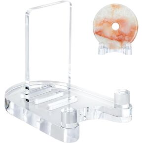 2 Pack Acrylic Easel Display，Plate Stand for Display，Adjustable Clear Display Holder for 4" to 8" Platter, Book, Card, Frame, Picture, Artwork, Plaque ( Small-2pcs 4"-8") in Saudi Arabia
