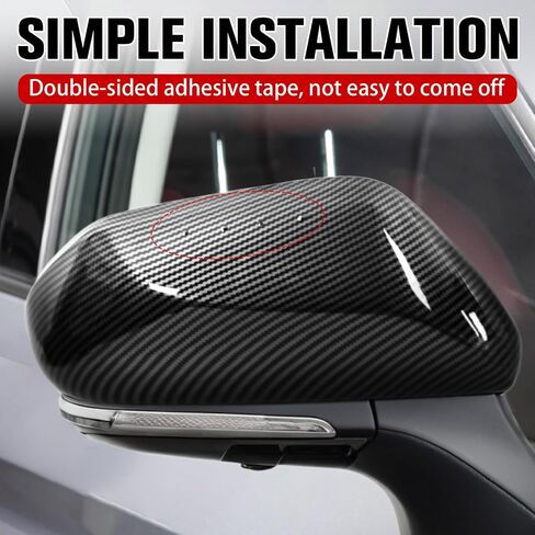 Side mirror covers compatible with Toyota Camry Accessories,Side Rearview Mirror Guard Cover compatible with Toyota Camry Accessories 2018-2025(Glossy Black) in Saudi Arabia