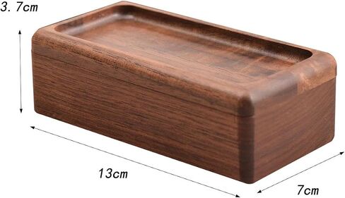 Jewelry Organizer Box Jewelry Storage Box Portable Keepsake Gift Box Watch Ring Tray Jewelry Case Trinket Box for Ear, Dark Wood Color in Saudi Arabia