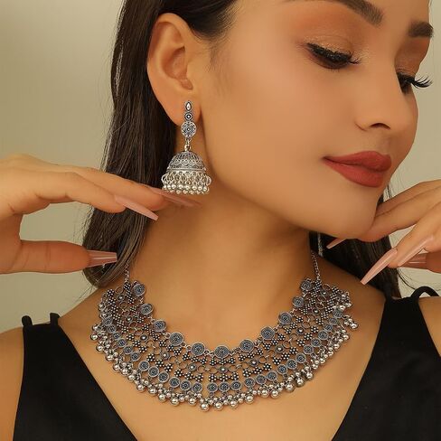 Harry and Henry Indian Jewelry Sets for Women Bollywood Wedding Jewelry Necklace Set Indian Ethnic Wear Outfits in Saudi Arabia