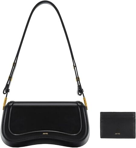 JW PEI Women's Joy Shoulder Bag - Black Card Holder - Black in Saudi Arabia