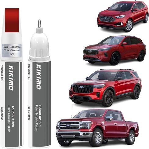 KIKIMO for Ford Touch Up Paint (أزرق معدني بخاري (K1/M7490A)، طقم إصلاح طلاء السيارة لفورد، إصلاح الخدوش 2 في 1 مع طرف قلم وفرشاة، لون مطابق للإصلاح السريع والسهل in Kuwait