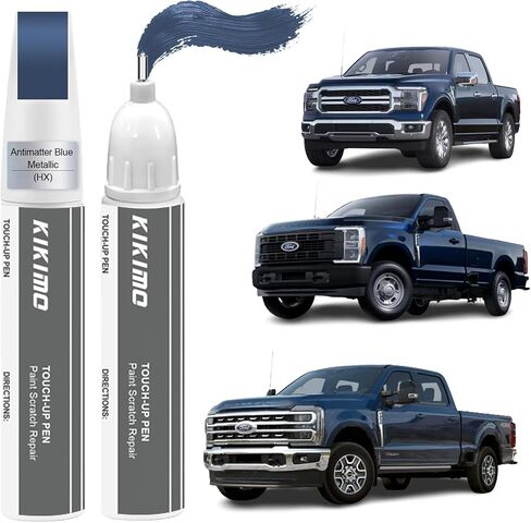 KIKIMO for Ford Touch Up Paint (أزرق معدني بخاري (K1/M7490A)، طقم إصلاح طلاء السيارة لفورد، إصلاح الخدوش 2 في 1 مع طرف قلم وفرشاة، لون مطابق للإصلاح السريع والسهل in Kuwait