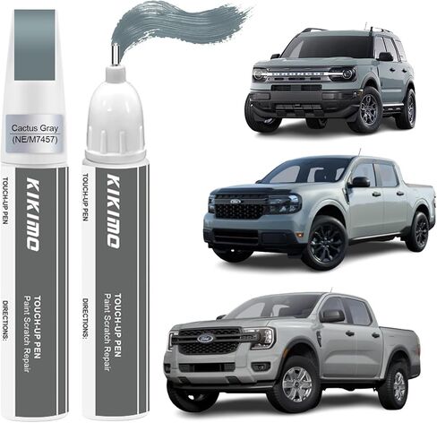 KIKIMO for Ford Touch Up Paint (أزرق معدني بخاري (K1/M7490A)، طقم إصلاح طلاء السيارة لفورد، إصلاح الخدوش 2 في 1 مع طرف قلم وفرشاة، لون مطابق للإصلاح السريع والسهل in Kuwait