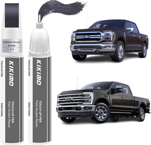 KIKIMO for Ford Touch Up Paint (أزرق معدني بخاري (K1/M7490A)، طقم إصلاح طلاء السيارة لفورد، إصلاح الخدوش 2 في 1 مع طرف قلم وفرشاة، لون مطابق للإصلاح السريع والسهل in Kuwait