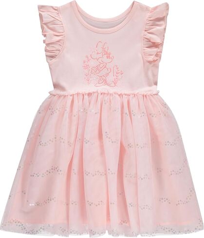 Disney Minnie Mouse Girls Dress - Fastasy Dress Up Playwear for Girls - Everyday Fashion Dress Gown with Tulle in Saudi Arabia
