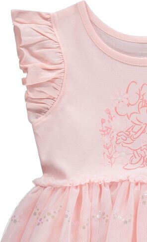 Disney Minnie Mouse Girls Dress - Fastasy Dress Up Playwear for Girls - Everyday Fashion Dress Gown with Tulle in Saudi Arabia