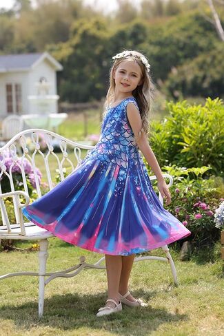 Bow Dream Girl Dress and Matching American Girl Doll Clothes Accessoriess Rainbow Mermaid Unicorn in Saudi Arabia