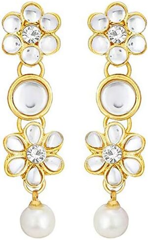 Aheli Kundan & Beads Studded Necklace Earrings Maangtikka Set Ethnic Jewellery for Women in Saudi Arabia