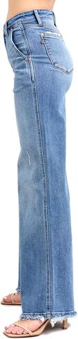 Judy Blue Women's High Waist Retro Relaxed Wide Leg Jeans in Saudi Arabia