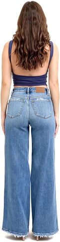 Judy Blue Women's High Waist Retro Relaxed Wide Leg Jeans in Saudi Arabia