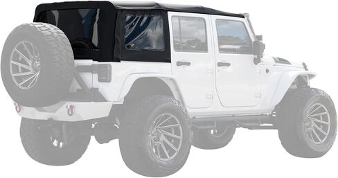 سطح ناعم مع نوافذ خلفية وجانبية ملونة لاستبدال الماس الأسود لسيارة Wrangler JK 2 Door 2010-2017 in Saudi Arabia