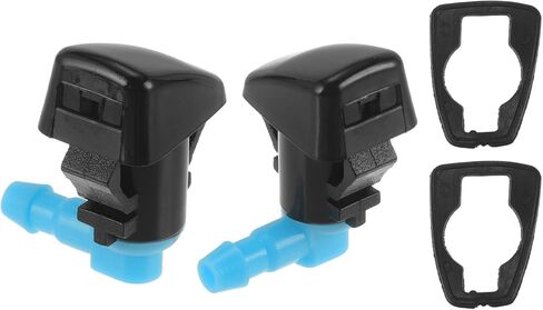 2 Pcs Front Windshield Washer Nozzle 2 Pcs Gasket for Jeep Cherokee 2014-2019 Windshield Spray Nozzles Wiper Spray Washer Jet No.68102968AA Black Blue in Saudi Arabia