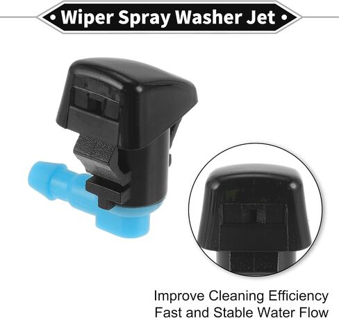 2 Pcs Front Windshield Washer Nozzle 2 Pcs Gasket for Jeep Cherokee 2014-2019 Windshield Spray Nozzles Wiper Spray Washer Jet No.68102968AA Black Blue in Saudi Arabia