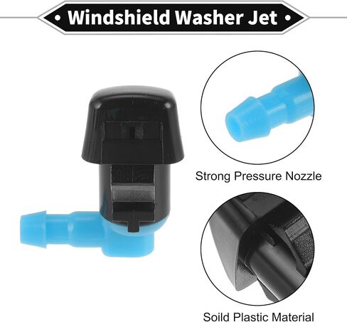 2 Pcs Front Windshield Washer Nozzle 2 Pcs Gasket for Jeep Cherokee 2014-2019 Windshield Spray Nozzles Wiper Spray Washer Jet No.68102968AA Black Blue in Saudi Arabia