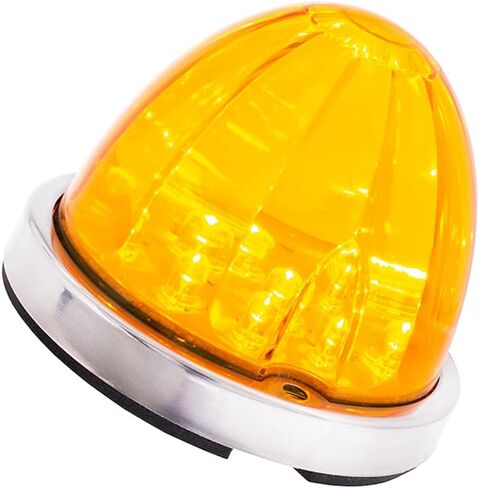 United Pacific 39596 17LED Watermelon Flush Mount Cab Light Kit w/Low Profile Bezel, Epoxy Coated, Sealed Housing - Amber LED/Amber Lens – ONE Unit in Saudi Arabia