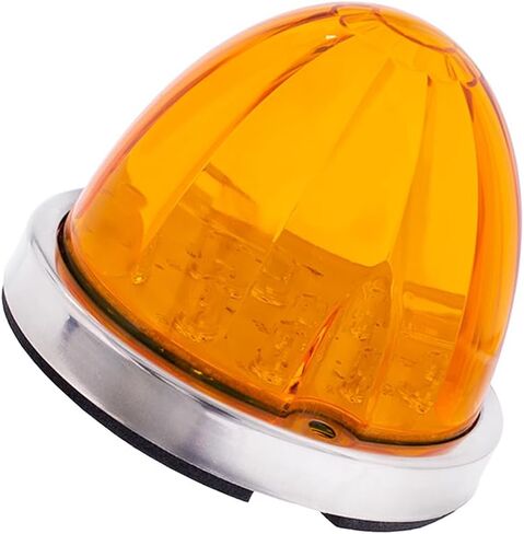 United Pacific 39596 17LED Watermelon Flush Mount Cab Light Kit w/Low Profile Bezel, Epoxy Coated, Sealed Housing - Amber LED/Amber Lens – ONE Unit in Saudi Arabia